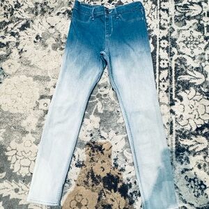 Abercrombie Kids Pull-On Stretch Denim Jegging Slim Fit Ombré Blue Sz:13/14